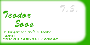 teodor soos business card